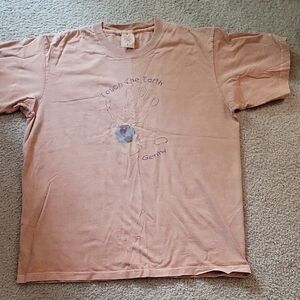 "Touch the Earth Gently" T-shirt Organic Cotton Vintage